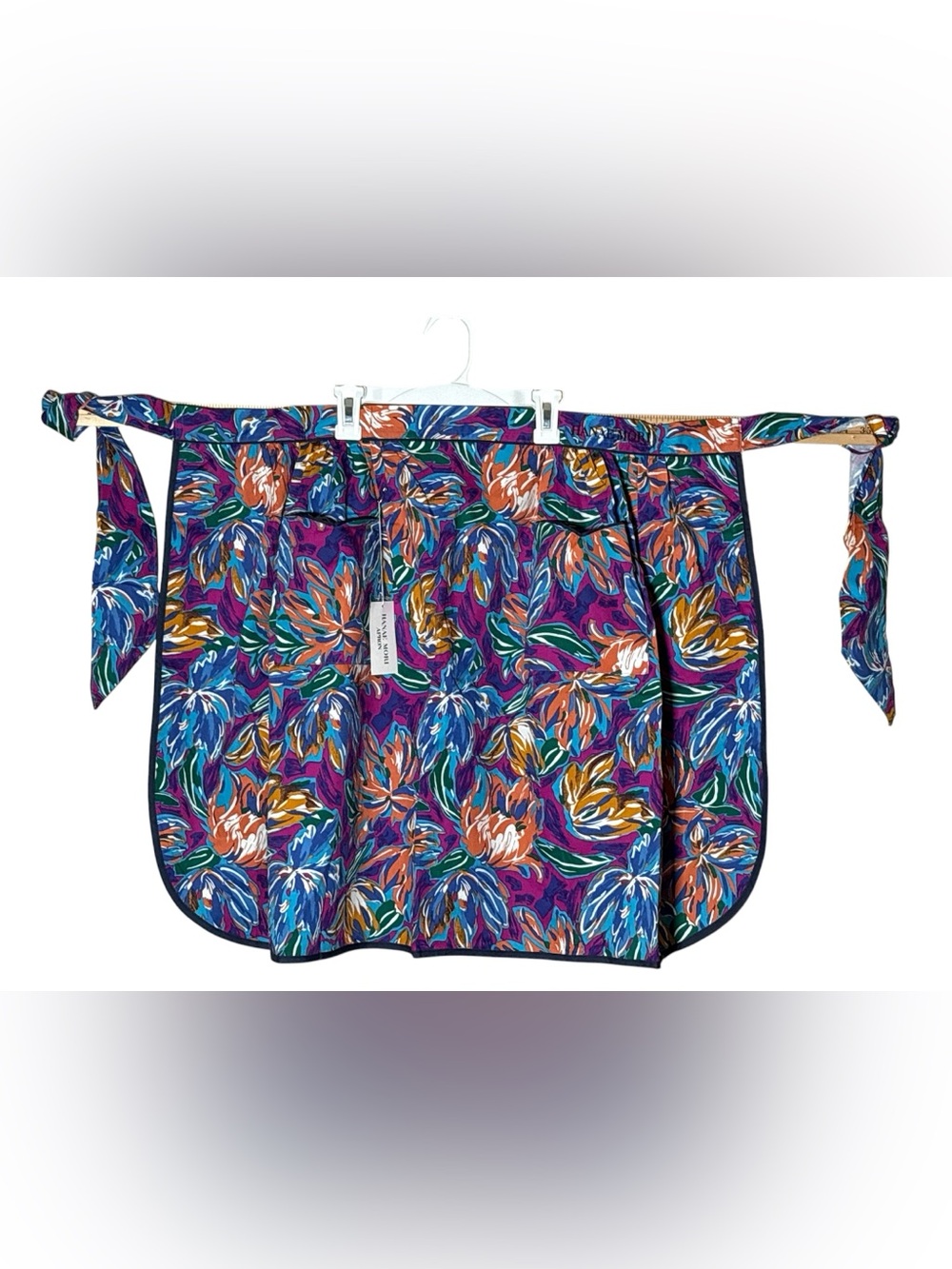 Hanae Mori Colorful Floral Apron,NWT